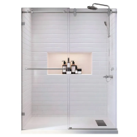 Двері в нішу Koer SR SD06-140x220-TR-01 прозоре скло Easy Clean 8мм, CHROME (KR5368)